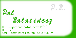 pal malatidesz business card